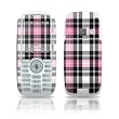 Pink Plaid Design Protective Skin Decal Sticker for LG Rumor Cell Phone