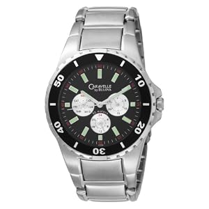Caravelle by Bulova Men's 45C22 Bracelet Black Dial Watch