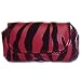 Apple iPhone 3G 8GB / 16GB Cell Phone Pouch Case - Zebra Styling (Red / Black) - Includes Matching Wrist Strap