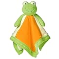 Mary Meyer Organic Frog Baby Blanket - Green/ Orange (15x15")