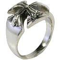 Diecut Iron Cross Sterling Silver Ring