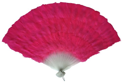 Pink Feather Fan - Burlesque Showgirl Flamenco 