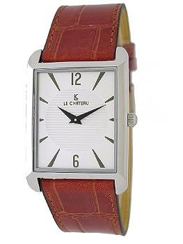 Le Chateau Men's Slim Elegant Leather Band Watch #7022M-7