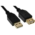 INLINE USB 2.0 Verlaengerung 2m InLine USB 2.0 St/Bu Typ A schwarz vergoldete Kontakte 2m