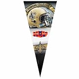 NFL New Orleans Saints Past Super Bowl Champs Premium Quality Pennant 17-by-40 Inch