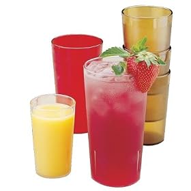 Cambro Colorware Tumbler, Juice, 5 oz. Clear, 24 per case, 24/CA