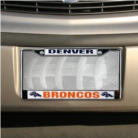 Denver Broncos NFL Chrome License Plate Frame