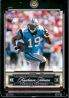 2007 Playoff Prestige Football Card #23 Keyshawn Johnson - Carolina Panthers - Mint Condition - Shipped In Protective ScrewDown Case!