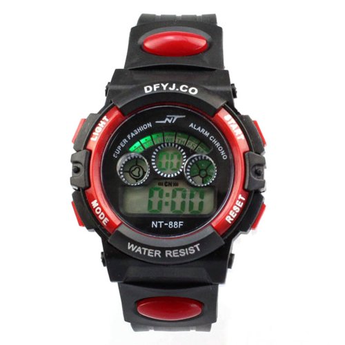 Mokingtop Fashion New Classic Waterproof Boy Girl Sports LED Light Electronic Wrist Watch