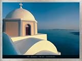 Ch. Hermes Poster Reproduction et Cadre (Alu) - Thira, Santorini (80 x 60cm)