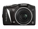 Canon PowerShot SX 130 IS Digitalkamera (12 Megapixel, 12-fach opt. Zoom, 7,5 cm (2,95 Zoll) Display, bildstabilisiert ) schwarz
