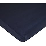 American Baby Company Jersey Knit Porta-Crib Sheet, Navy