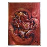 Produkt-Bild: Hologrammbild 3D Bild Ganesha tanzend indischer Gott des Gl&uuml;cks 21,5x16 cm Elefantengott