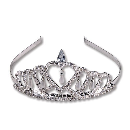 Fun Express Rhinestone Two Heart Princess Tiara