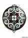 Red Elegant Round Bejeweled Compact Mirror