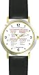 Habit 3 - Time Management Matrix or Quadrants (Spanish Text) - DELUXE TWO-TONE WATCH from THE 7 HABITS - WATCH COLLECTION BY WATCHBUDDY&reg; - Arabic Numbers - Black Leather Strap-Size-Women's Size-Small