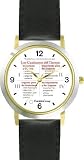 Habit 3 - Time Management Matrix or Quadrants (Spanish Text) - DELUXE TWO-TONE WATCH from THE 7 HABITS - WATCH COLLECTION BY WATCHBUDDY&reg; - Arabic Numbers - Black Leather Strap-Size-Women's Size-Small