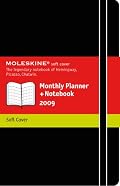 Moleskine Monthly Notebook 12 Months Soft Black Cover Pocket