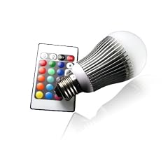 Techlight TXX3326 RGB LED Lampe / Strahler E27 5Watt multicolor (farbwechsel) dimmbar inklusive Infrarot-Ferbedienung