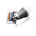 Techlight TXX3326 RGB LED Lampe / Strahler E27 5Watt multicolor (farbwechsel) dimmbar inklusive Infrarot-Ferbedienung
