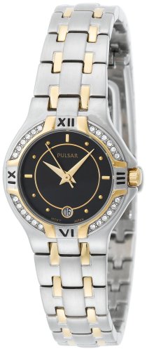 Pulsar Women's PXT606 Crystal Silver-Tone Watch