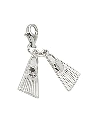 Rembrandt Charms Swim Fins Charm with Lobster Clasp