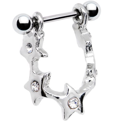 Crystalline Gem Gazing Star Cartilage Earring