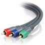 Cables To Go 98036 Premium Component Video Cable (8 Feet, Black/Gray)