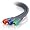 Cables To Go 98036 Premium Component Video Cable (8 Feet, Black/Gray)