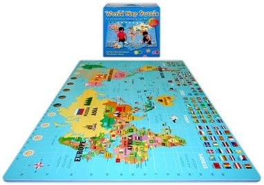 Play and Learn Style 1355 World Map Mat Size: 4' x 6'6" x 5/8"