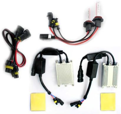 AC 55W HID Slim Car Digital Canbus Error Free No Flicker Xenon Conversion Kit - H10/9005 - 10000K Blue Color - 2 Bulbs &amp; 2 Canbus Ballasts