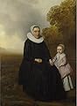 'Dutch - Portrait Of A Seated Woman And A Girl In A Landscape,about 1640-5' Oil Painting, 24x33 Inch / 61x83 Cm ,printed On Perfect Effect Canvas ,this Best Price Art Decorative Prints On Canvas Is Perfectly Suitalbe For Living Room Gallery Art And Home A