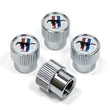 Ford Mustang Solid Brass Tire Valve Caps