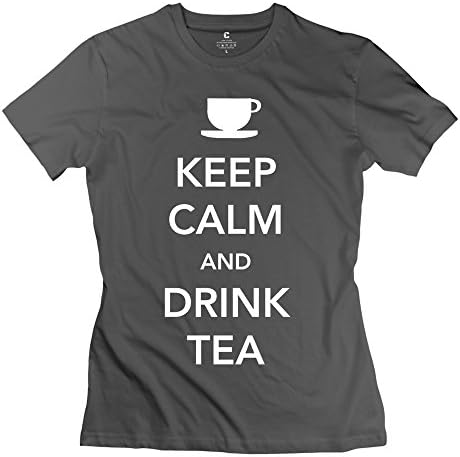 Custom Keep Calm And Drink Tea Women's Round Neck Tees
