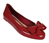 [メル]mel Tangerine バレーフラットシューズ ラバーシューズ リボンチャーム Red us9 [並行輸入品]