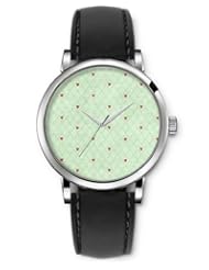 SPRAWL Aanalog Fashion Series Silver Ladies Watches of Genuine Black Leather Strap,Unique Wrist Watch for Women Girls Designed with hearts lattices