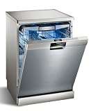 Siemens SN26U893EU Freistehender Geschirrspüler / A+++ A / 13 Maßgedecke / 44 db / Silver Inox / varioFlexPlus Korb / Wärmeaustauscher