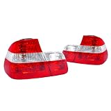 A Pair of Depo Red and Clear Lense Tail Lights - BMW 3-Series E46 4DR 1999-2001 by Depo