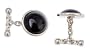Sterling silver and onyx cufflinks with presentation box