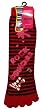 Rock Princess Red Stripes Guitar Ladies Toe Socks