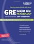 Kaplan GRE Subject Test: Psychology, 2009-2010 Edition