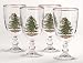 Spode Christmas Tree Pedestal Goblets, Set of 4