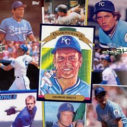 10 Different George Brett Baseball Cards - Mint Condition In Display Album !!