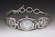 Silver Spoon Flower Round MOP Ladies Watch Water Lilly