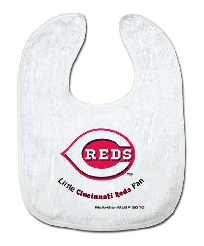 MLB Cincinnati Reds White Snap Bib with Team Logo