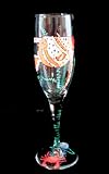 Angel Fish Design - Hand Painted - Flute - 6 oz.