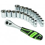 Socket Set 21 Piece High Visibility 1/4