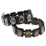 St. Benedict Wooden Religious Bracelets - Sold as a Set of 2