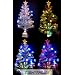 Tektrum 36" Christmas Rainbow Color Changing Fiber Optic Lights Tree With Ornaments For Christmas/Holiday/Party