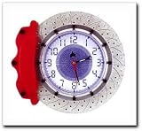 Back Lit Brake Rotor Wall Clock, 14, Silver Face